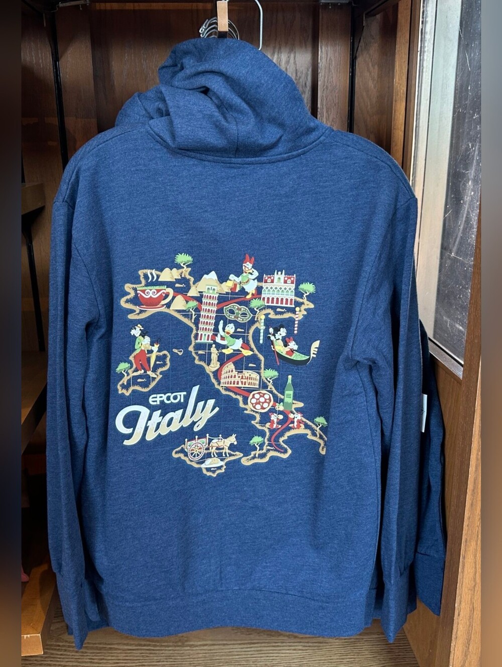 EPCOT Italy Men's Navy Graphic Hoodie